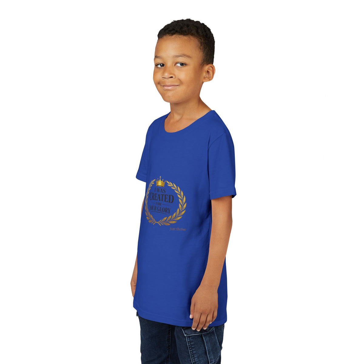 Kids 'I Was Created For Your Glory' Short Sleeve Tee — Christian Youth Faith Shirt