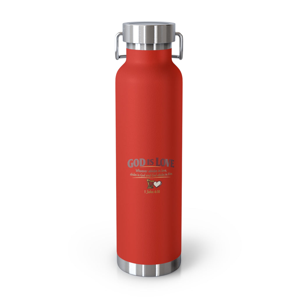 God Is Love 22oz Vacuum Insulated Bottle — Christian Faith Water Bottle