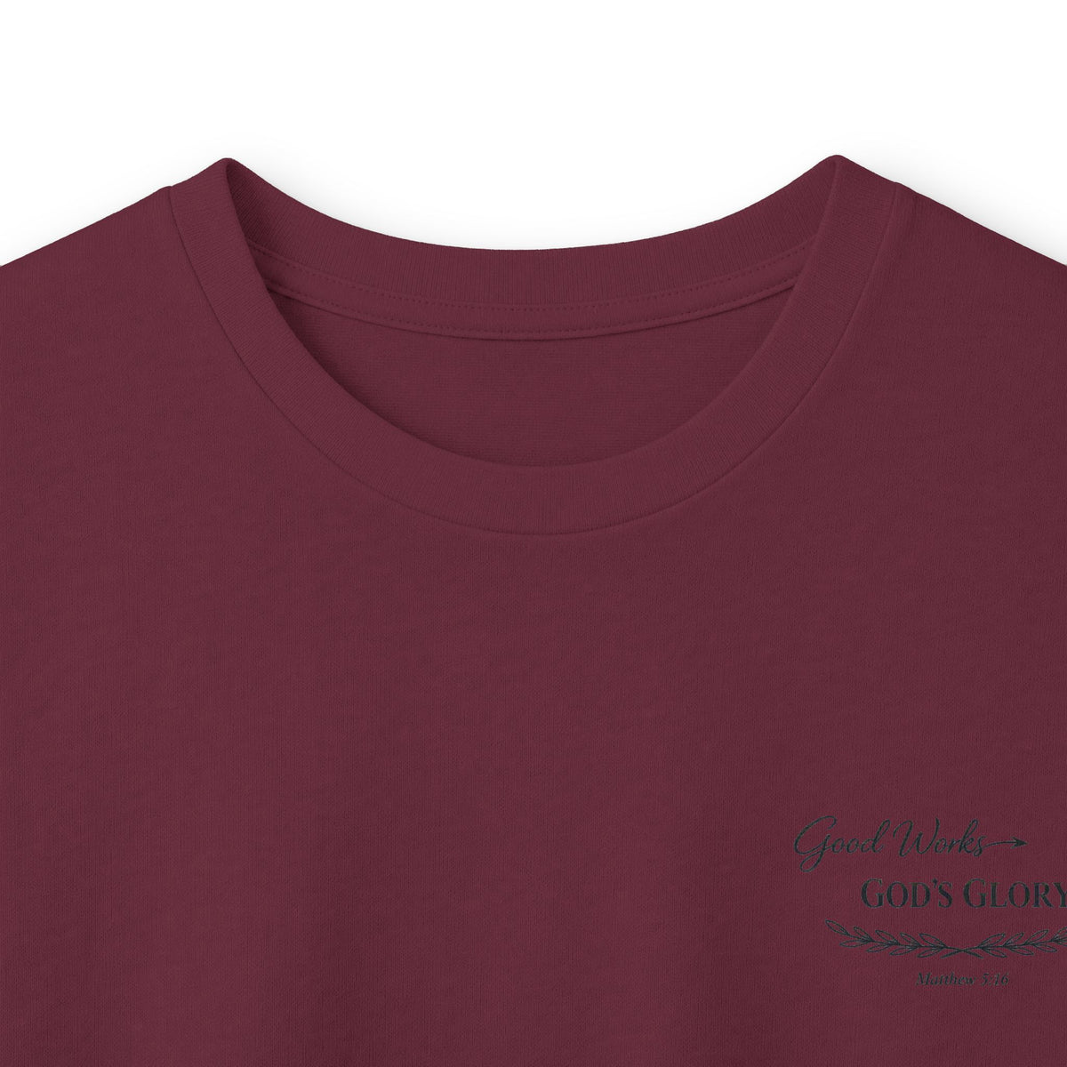 Long Sleeve Tee — "Good Works for God’s Glory" Christian Faith Shirt (Matthew 5:16)