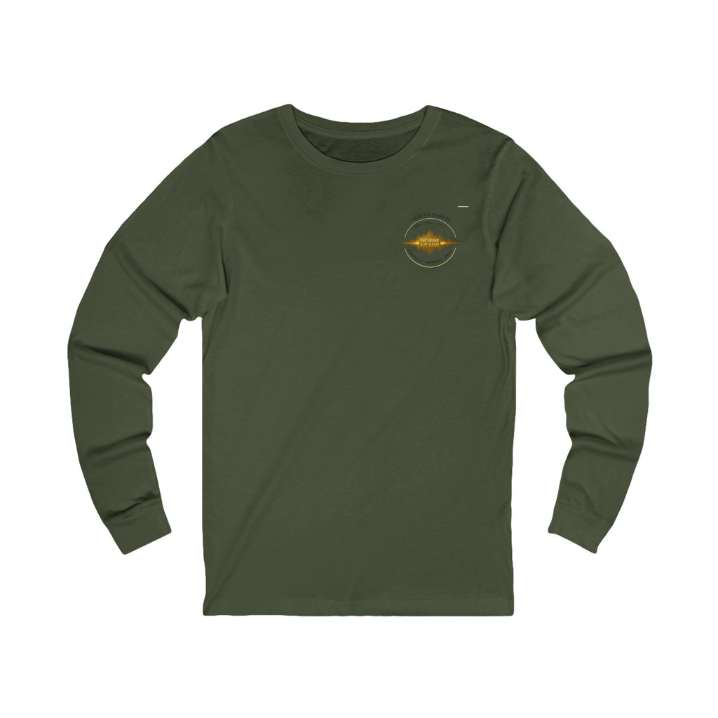 Long Sleeve Tee — “I Hear the Sound of The Lord” Worship Soundwave Design