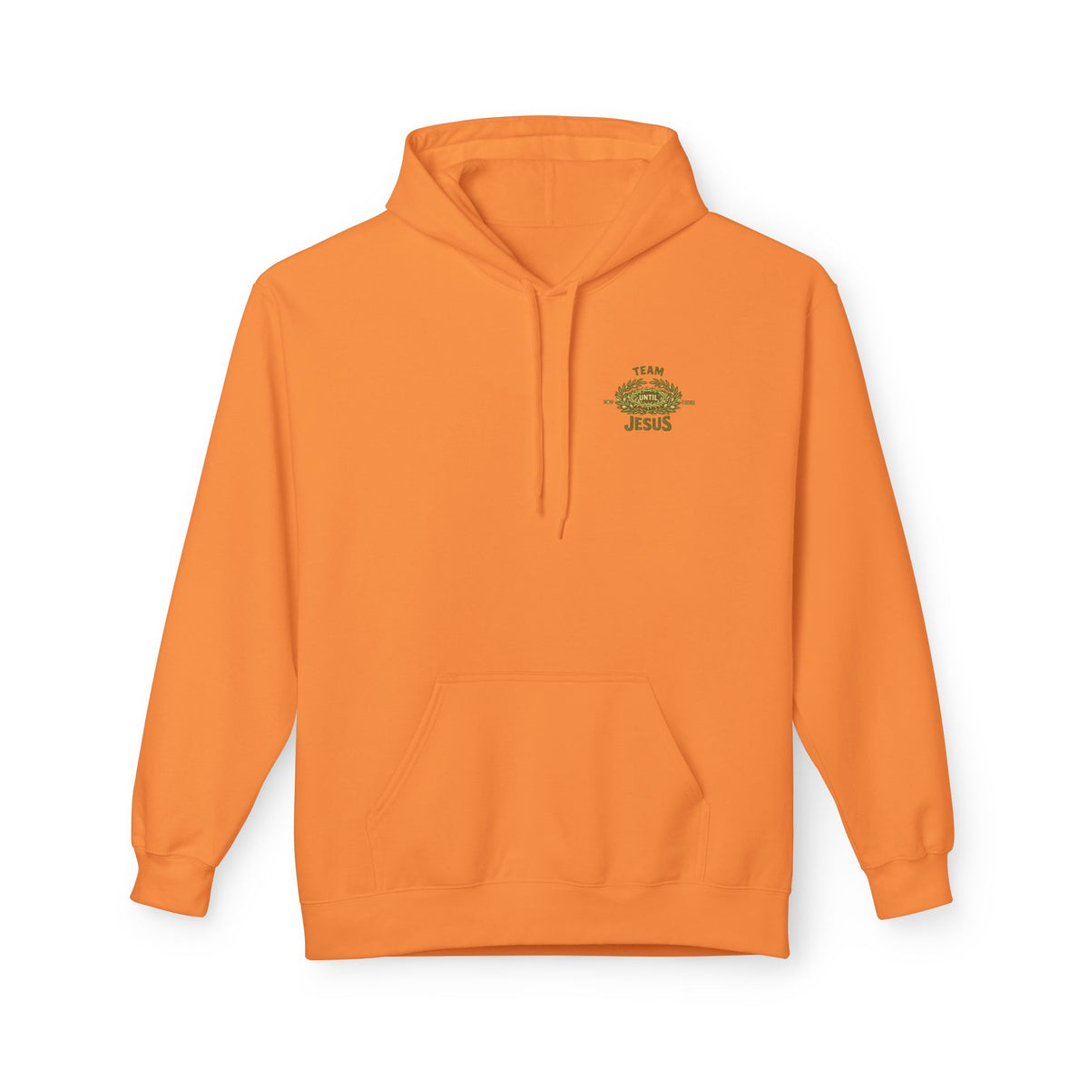 Christian Hoodie - "Team Jesus: Now Until Forever" Gold Laurel Pullover