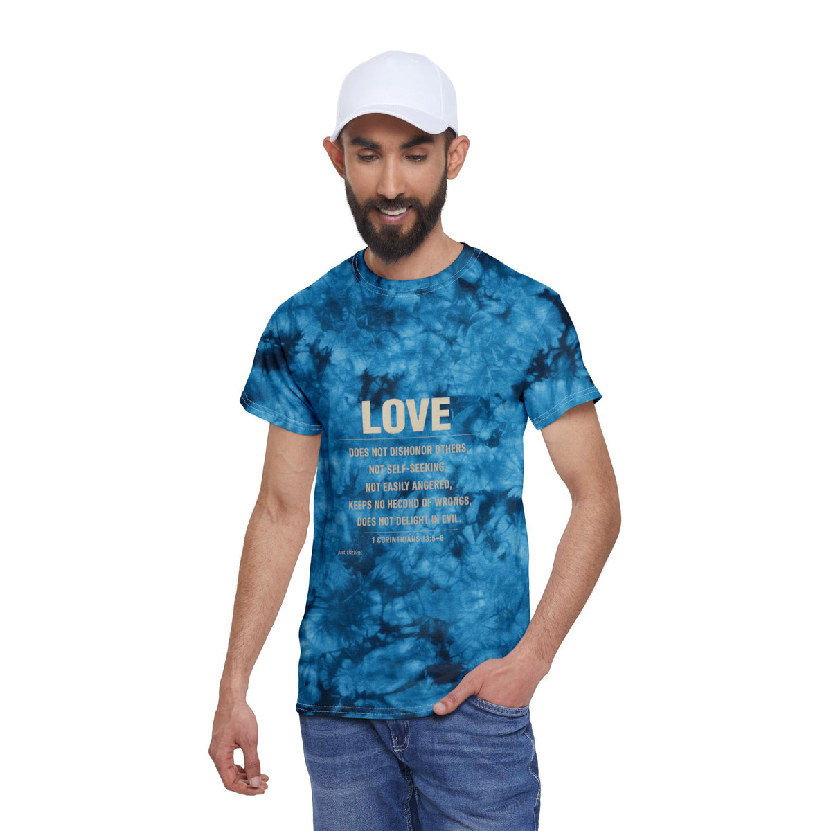 Tie-Dye Crystal Tee — "LOVE" Inspirational Graphic T-Shirt