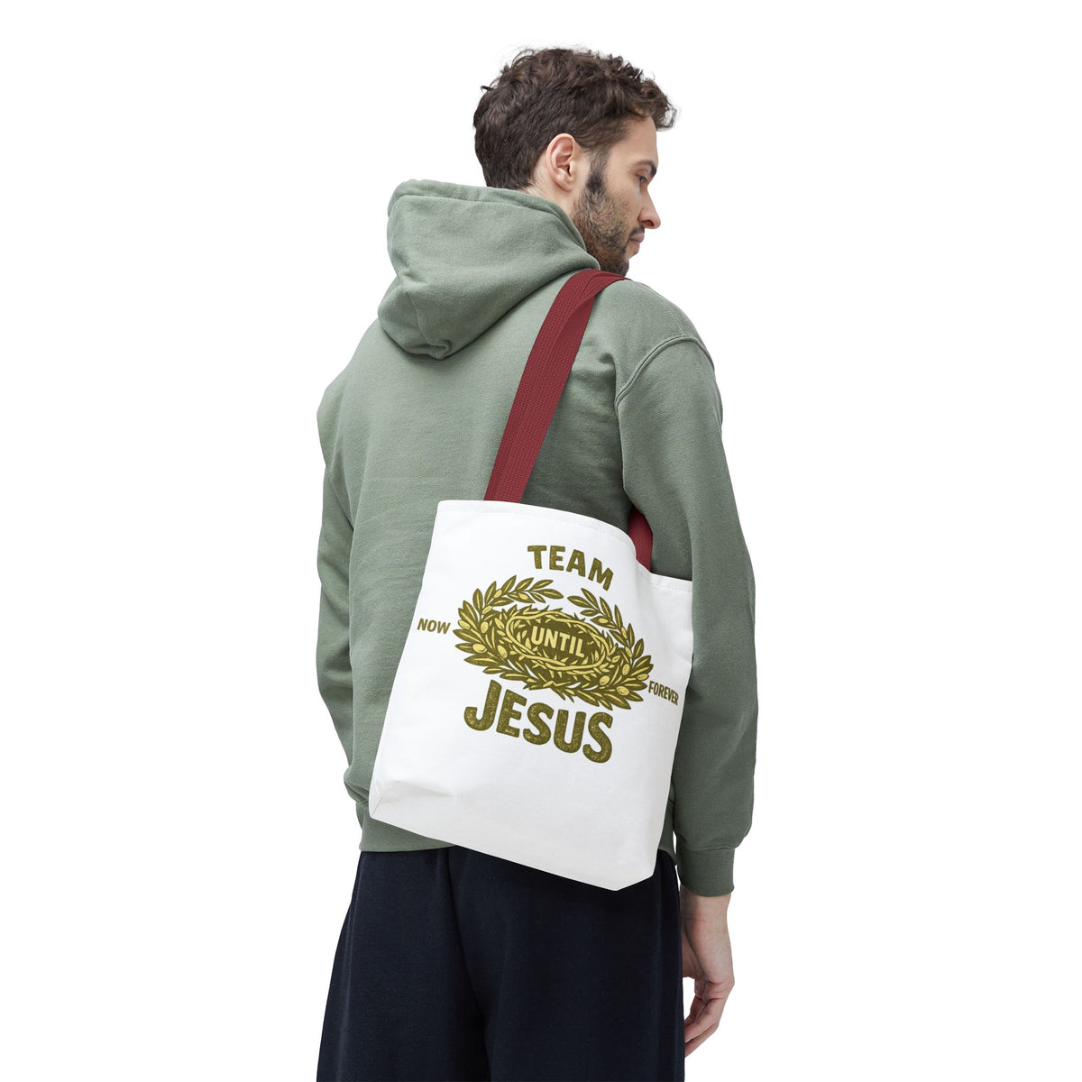 Team Jesus Tote Bag — Now Until Forever Christian Canvas Tote