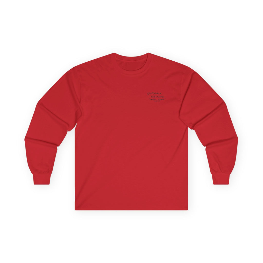 Long Sleeve Tee — "Good Works for God’s Glory" Christian Faith Shirt (Matthew 5:16)