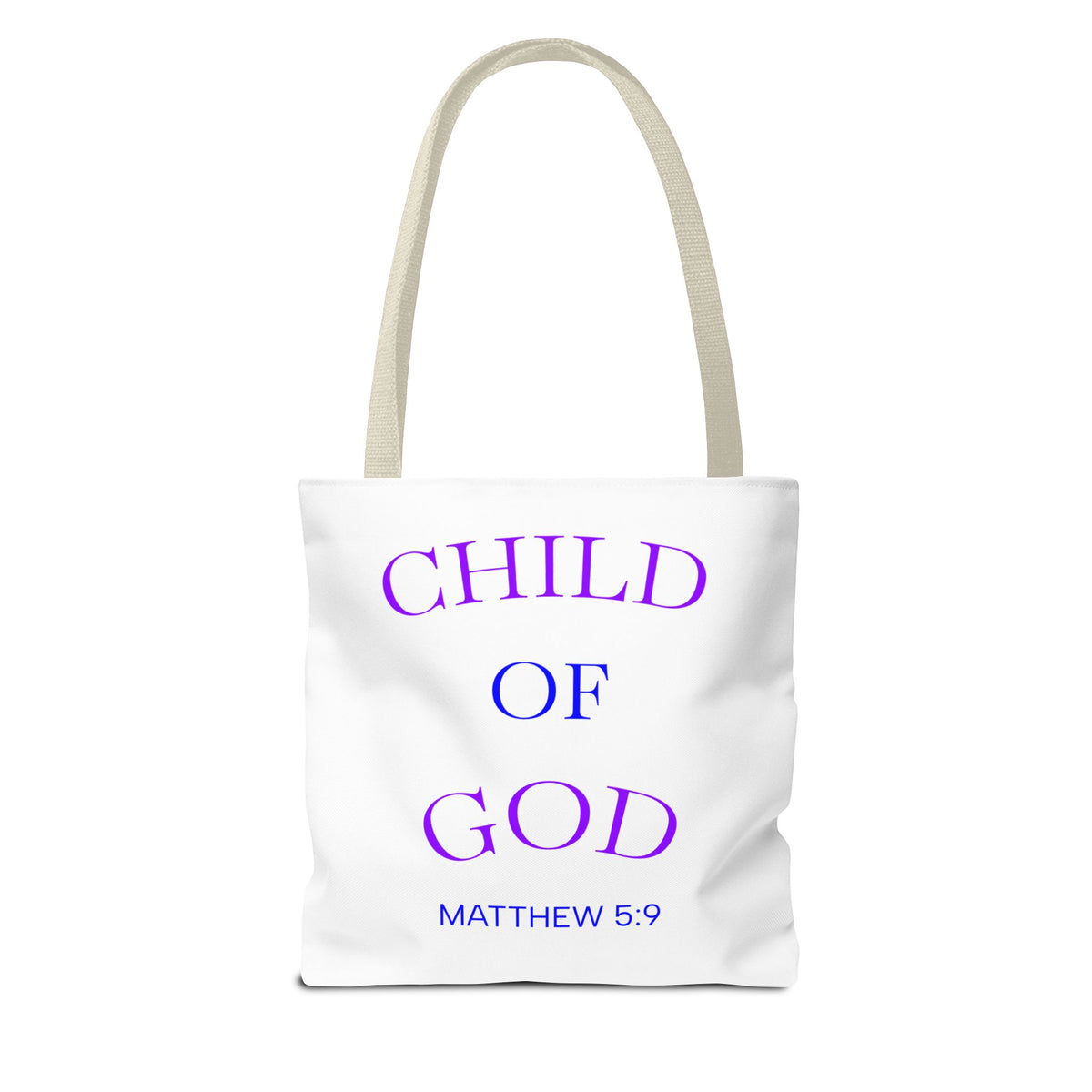 Faith Quote Tote Bag — “Jesus Did It Again” / “Child of God” Christian Canvas Tote