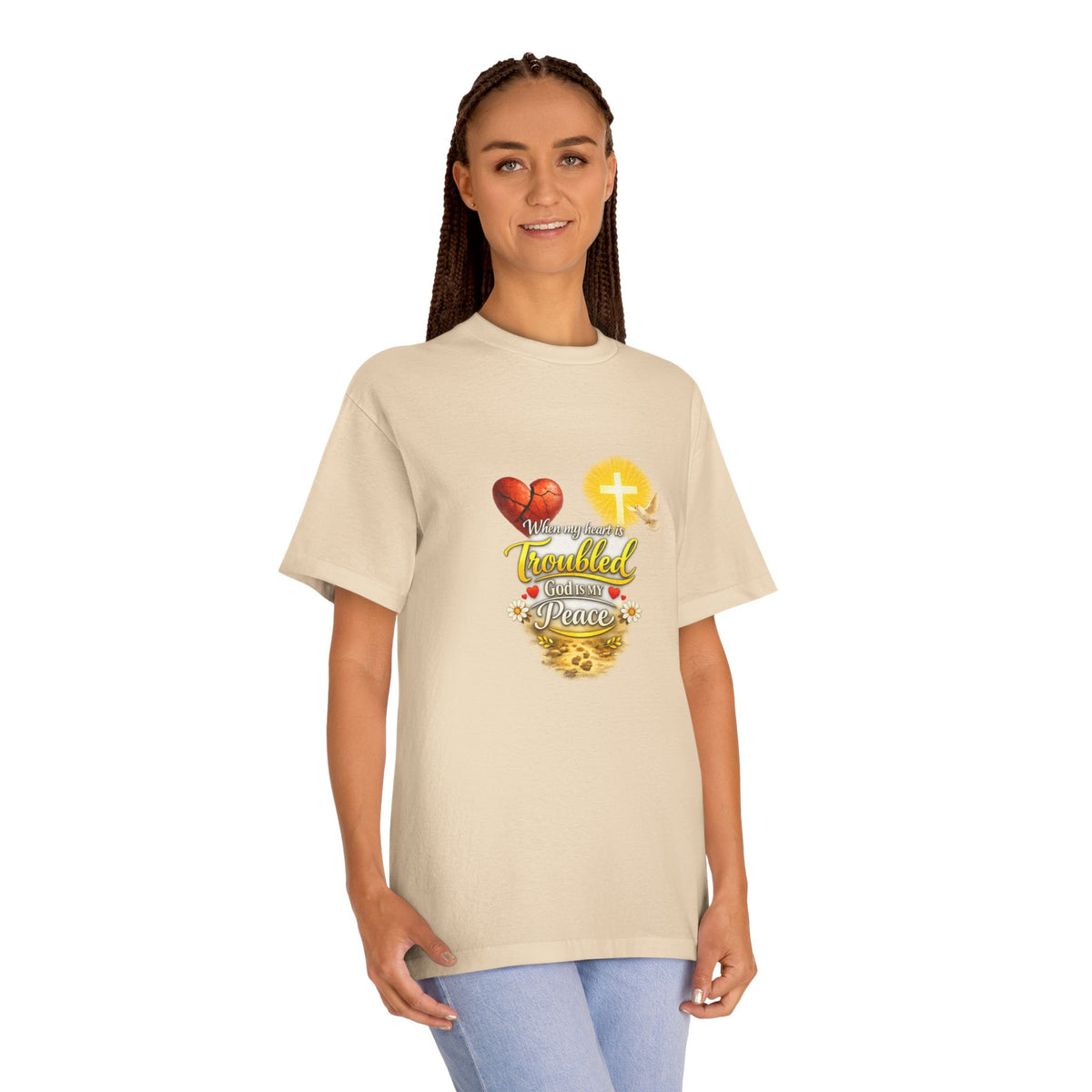 Faith & Family T-Shirt — Troubled Yet Triumphant Christian Tee