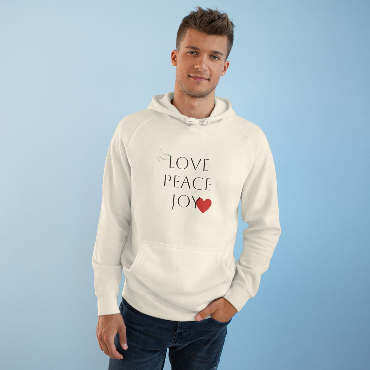 Love Peace Joy Hoodie — Christian Scripture Pullover (Galatians 5:22)