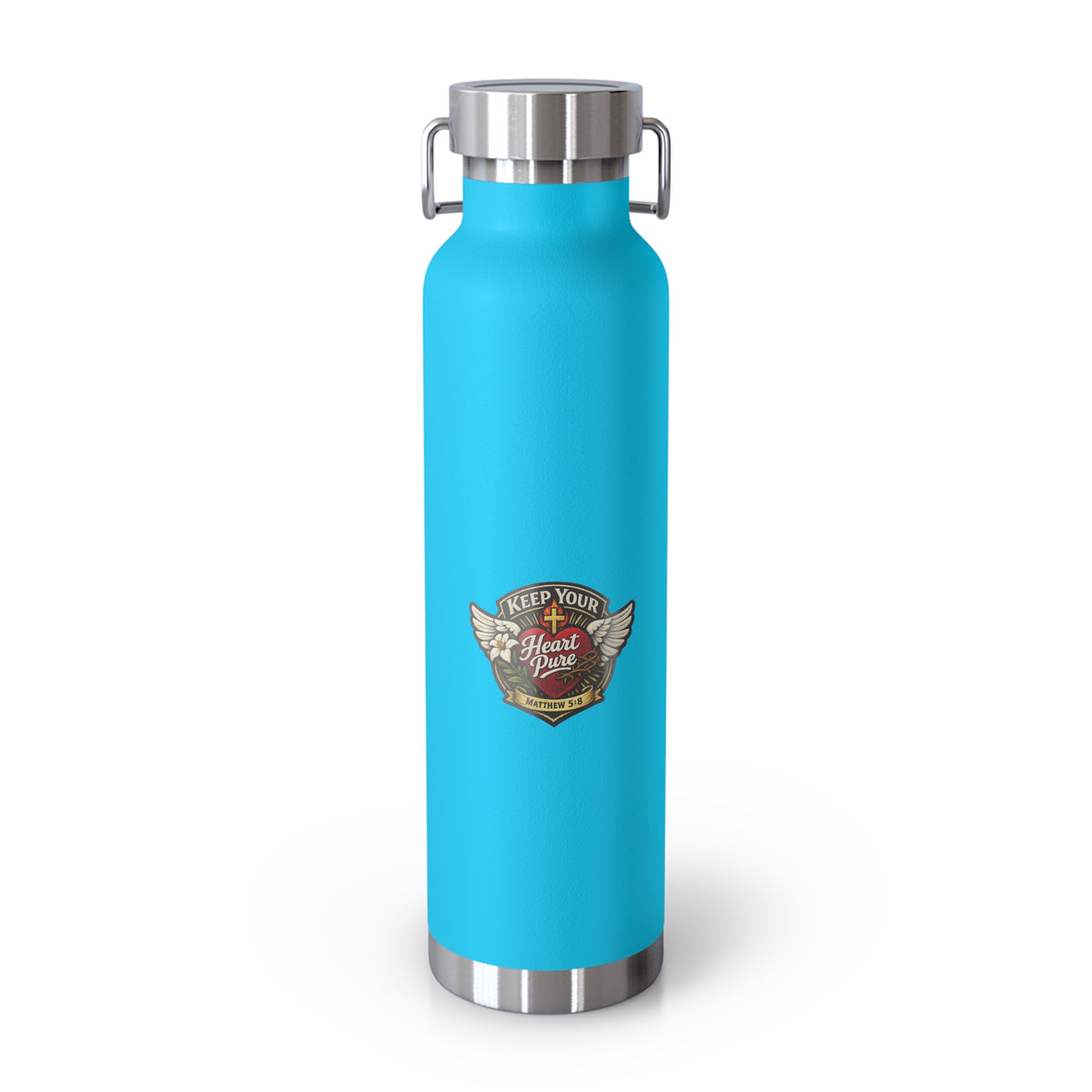 Vintage Crest 22oz Copper Vacuum Insulated Bottle – Keep Your Heart Pure