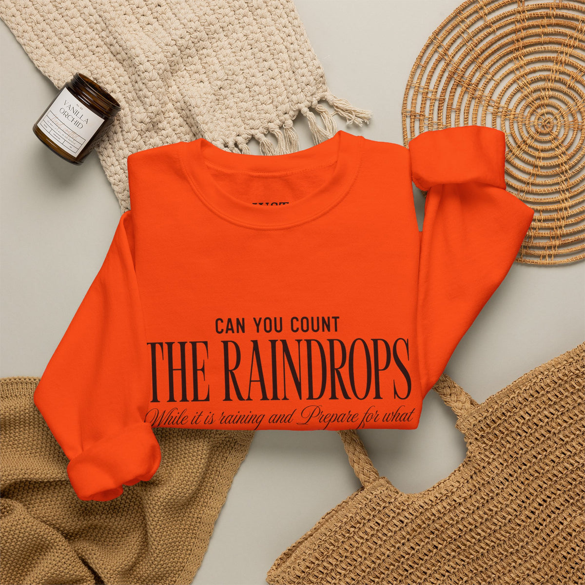 Crewneck Sweatshirt — "Dance in the Rain" Inspirational Quote Pullover