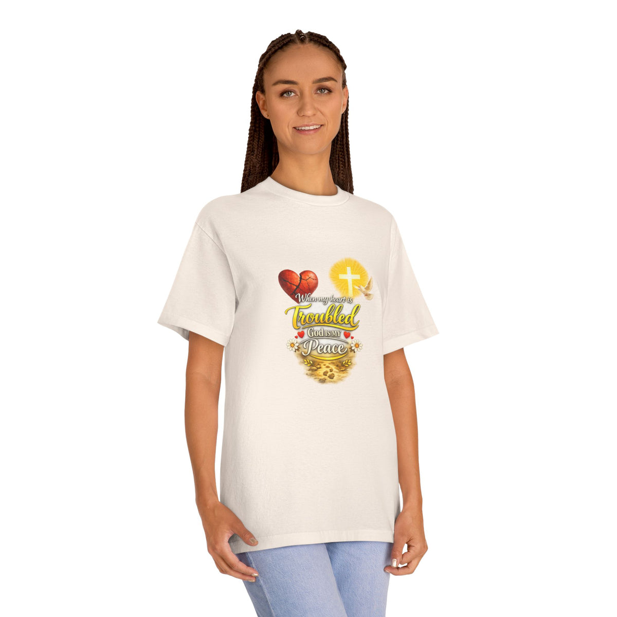 Faith & Family T-Shirt — Troubled Yet Triumphant Christian Tee