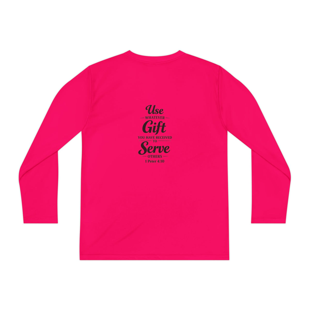 Youth Long Sleeve Tee — "Sent to Serve" Inspirational Christian Shirt