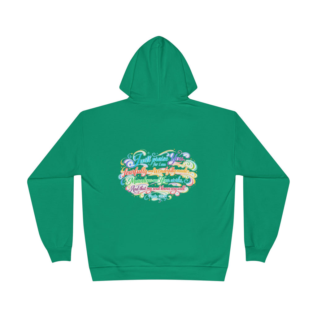 Fearfully and Wonderfully Made Pastel Eco Hoodie — Inspirational Unisex Pullover