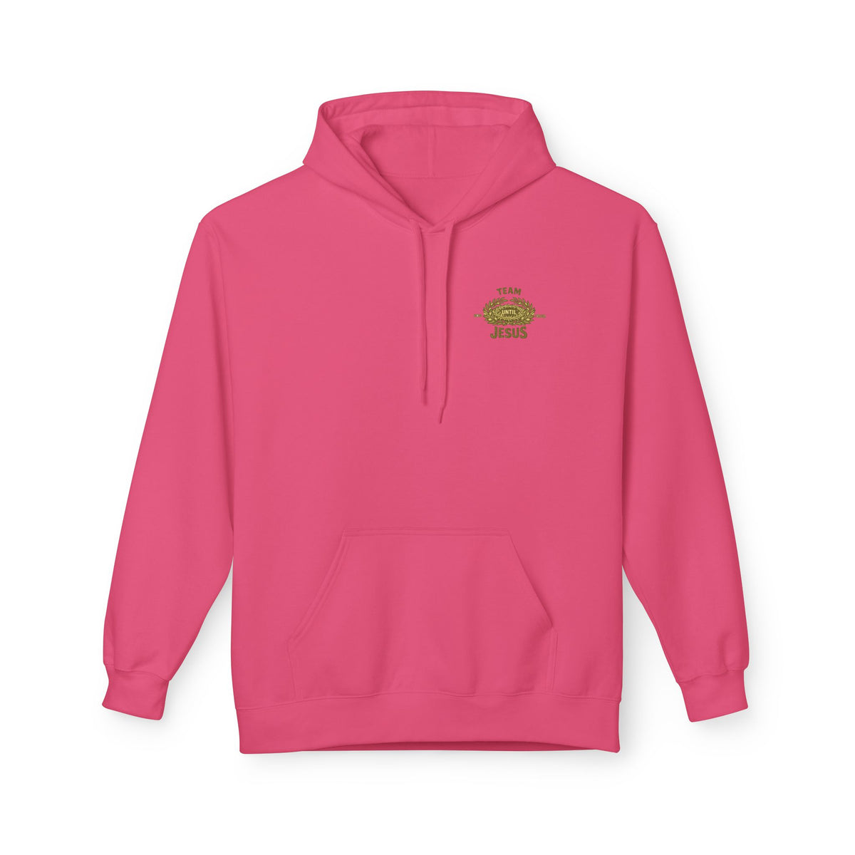 Christian Hoodie - "Team Jesus: Now Until Forever" Gold Laurel Pullover