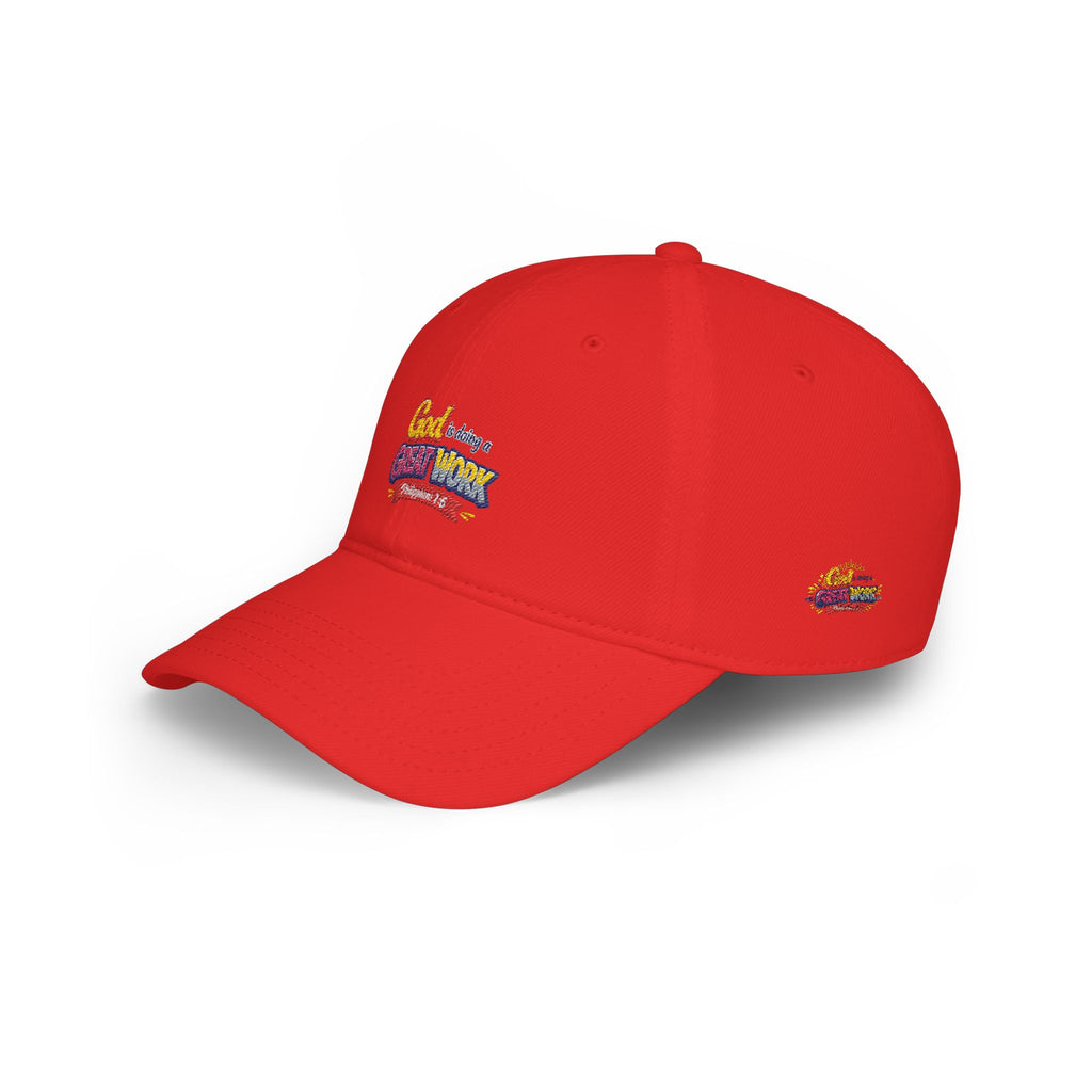 God Is Doing A Great Work Baseball Cap — Inspirational Low Profile Hat