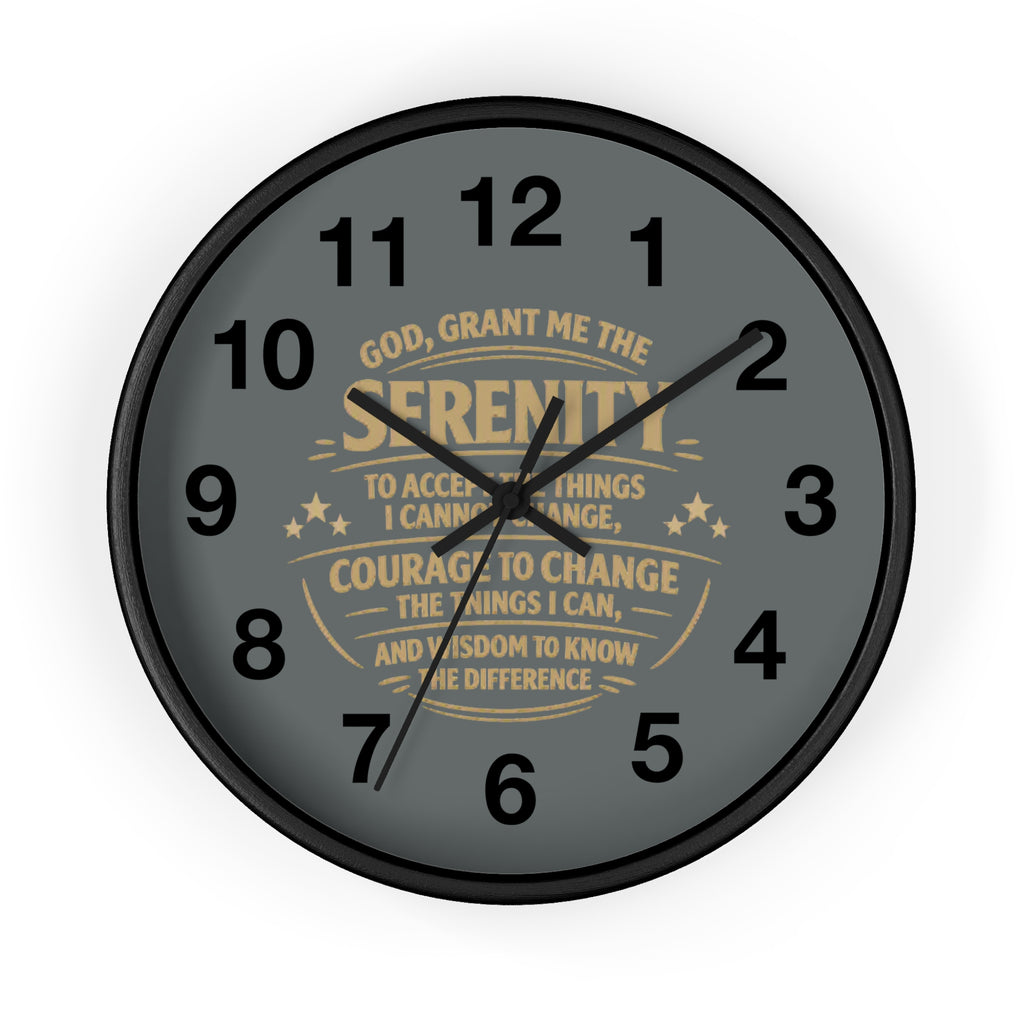 Serenity Prayer Wall Clock — Inspirational Home Décor Clock