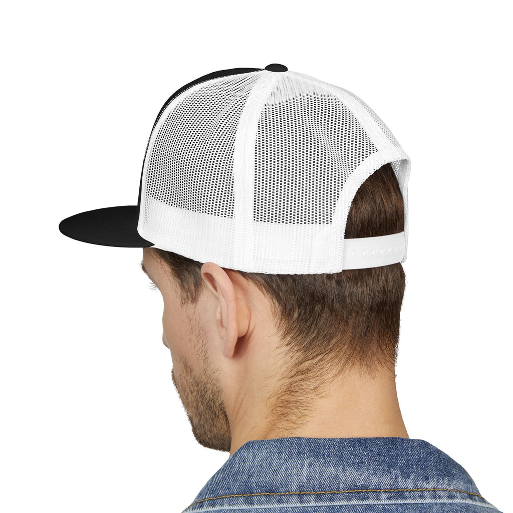 No Weapon Formed Trucker Cap — Christian Faith Statement Mesh Hat
