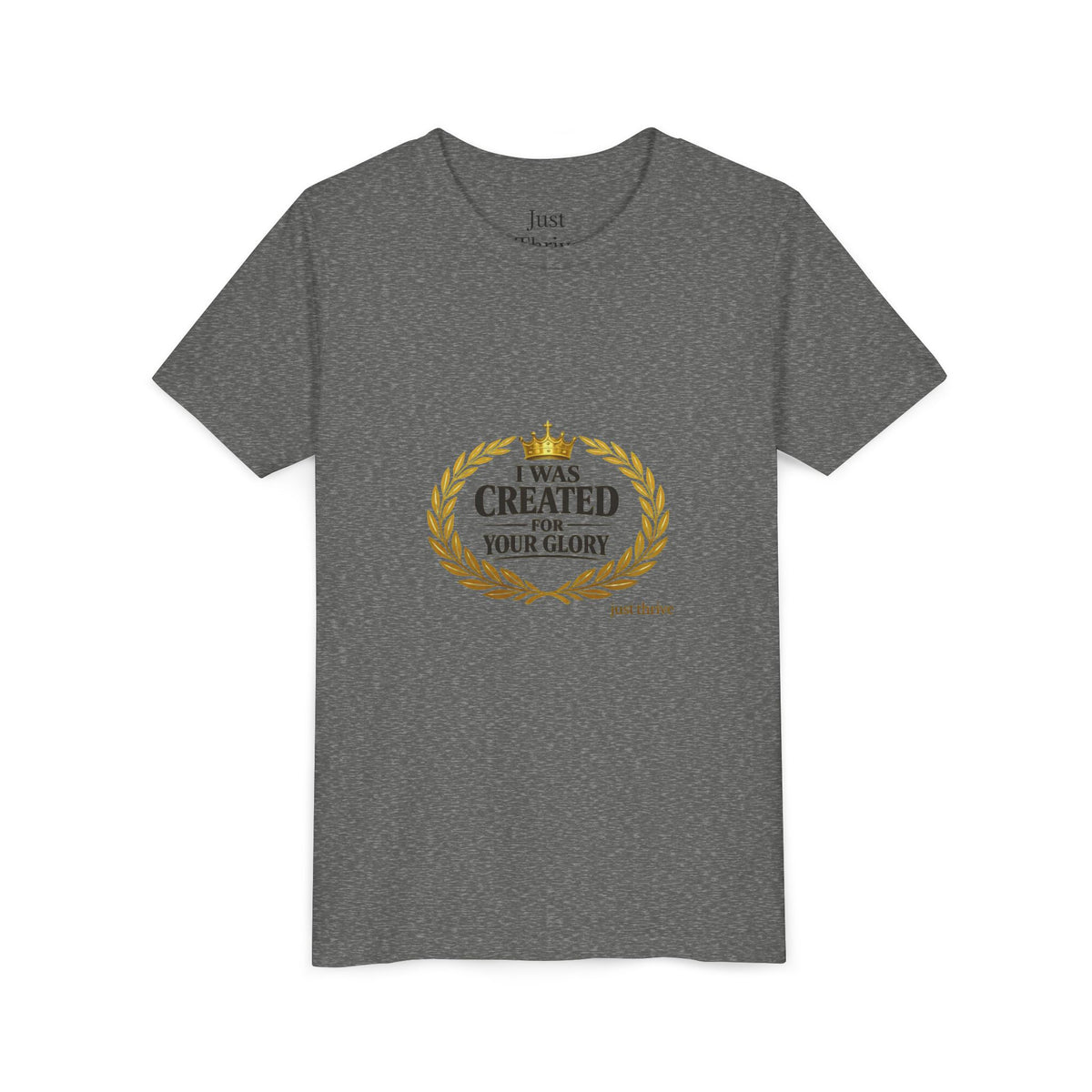 Kids 'I Was Created For Your Glory' Short Sleeve Tee — Christian Youth Faith Shirt