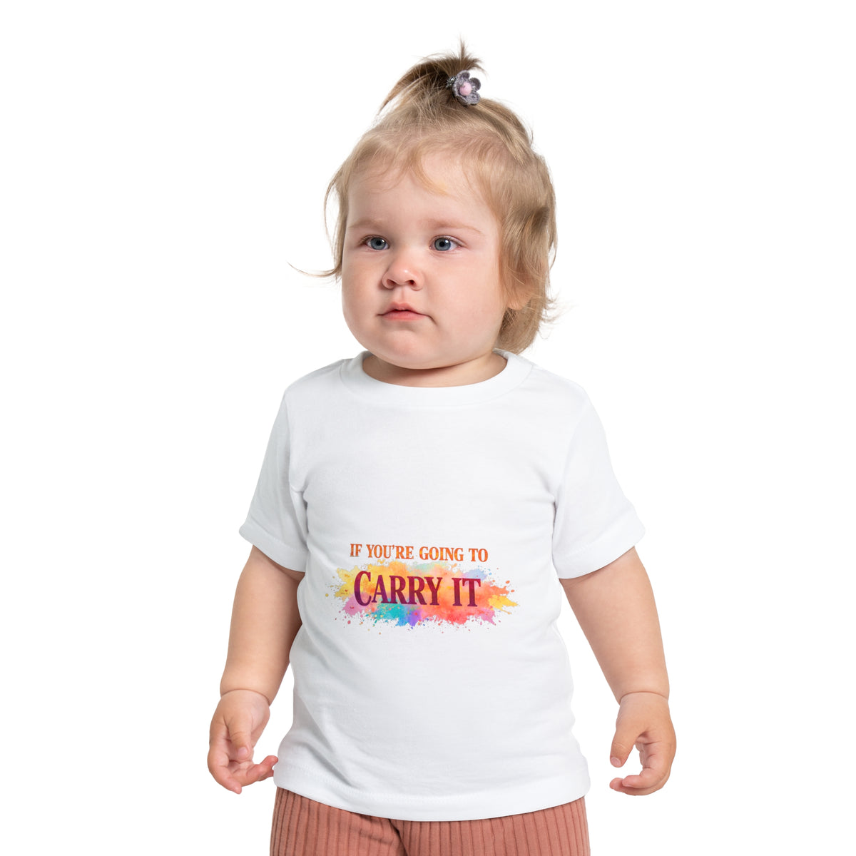 Baby T-Shirt — "If You're Going to Carry It, Carry It to Jesus" Watercolor Faith Tee