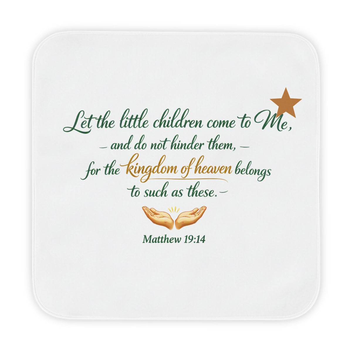 Hooded Baby Towel — Matthew 19:14 Scripture Design