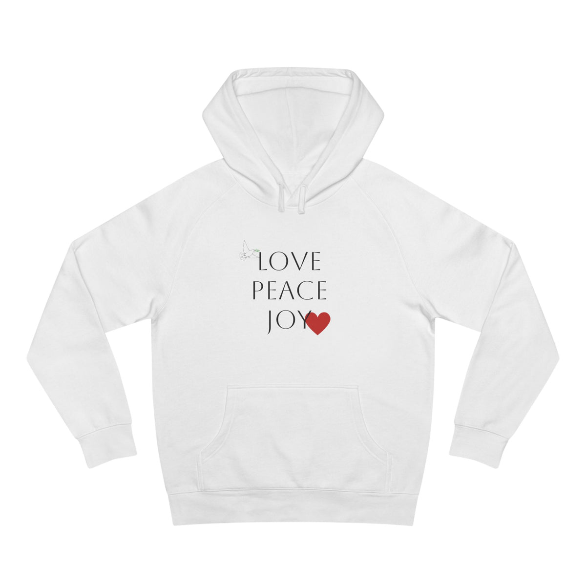 Love Peace Joy Hoodie — Christian Scripture Pullover (Galatians 5:22)