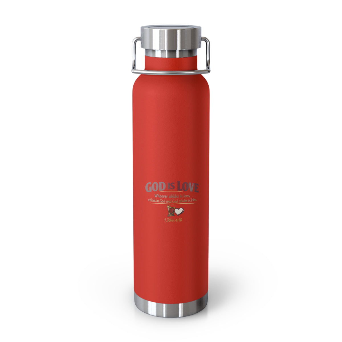 God Is Love 22oz Vacuum Insulated Bottle — Christian Faith Water Bottle