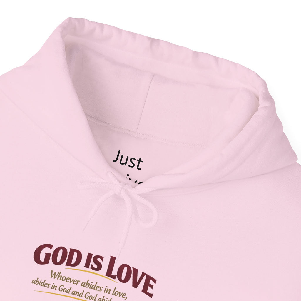 God Is Love Hoodie — Inspirational Christian Sweatshirt with Script Text