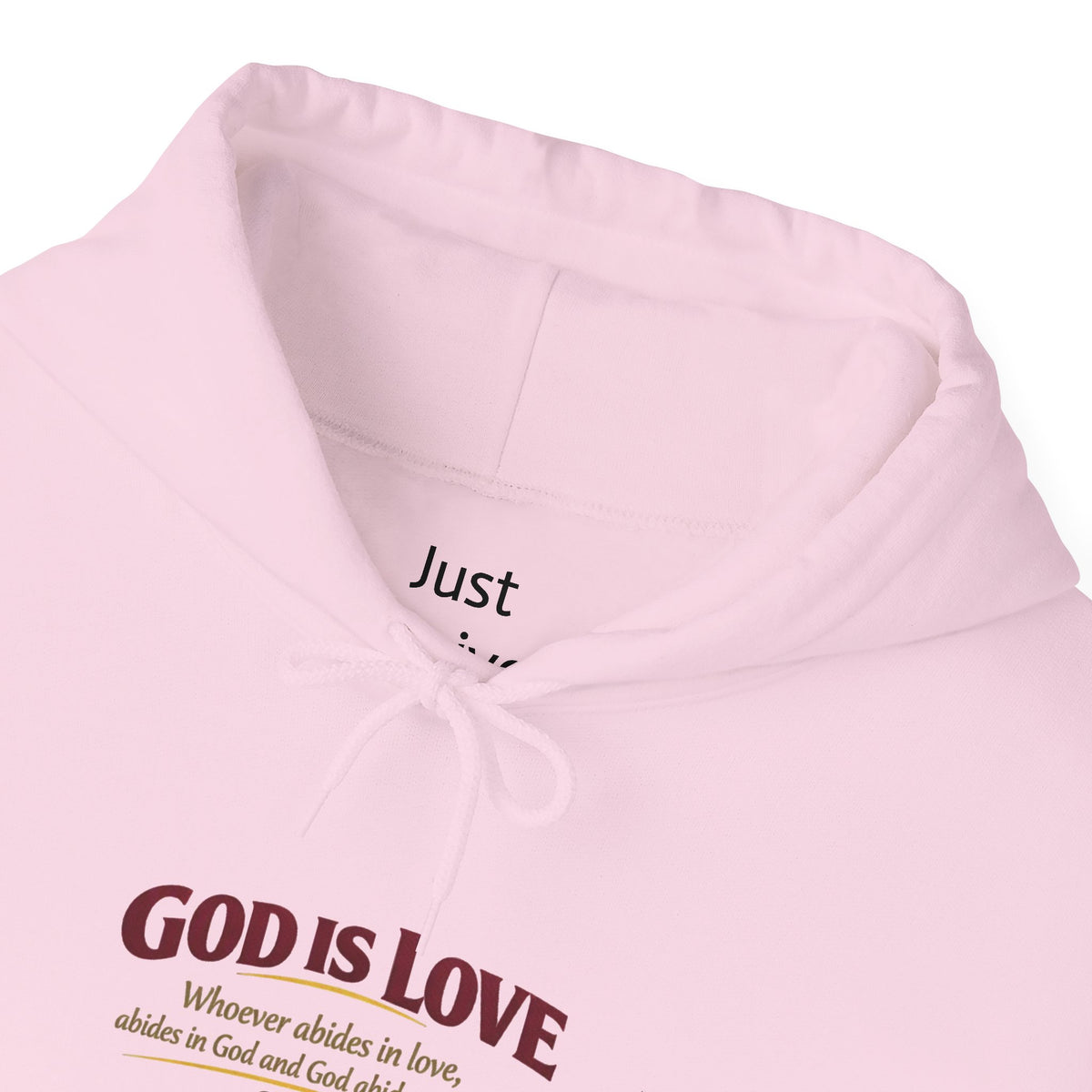 God Is Love Hoodie — Inspirational Christian Sweatshirt with Script Text