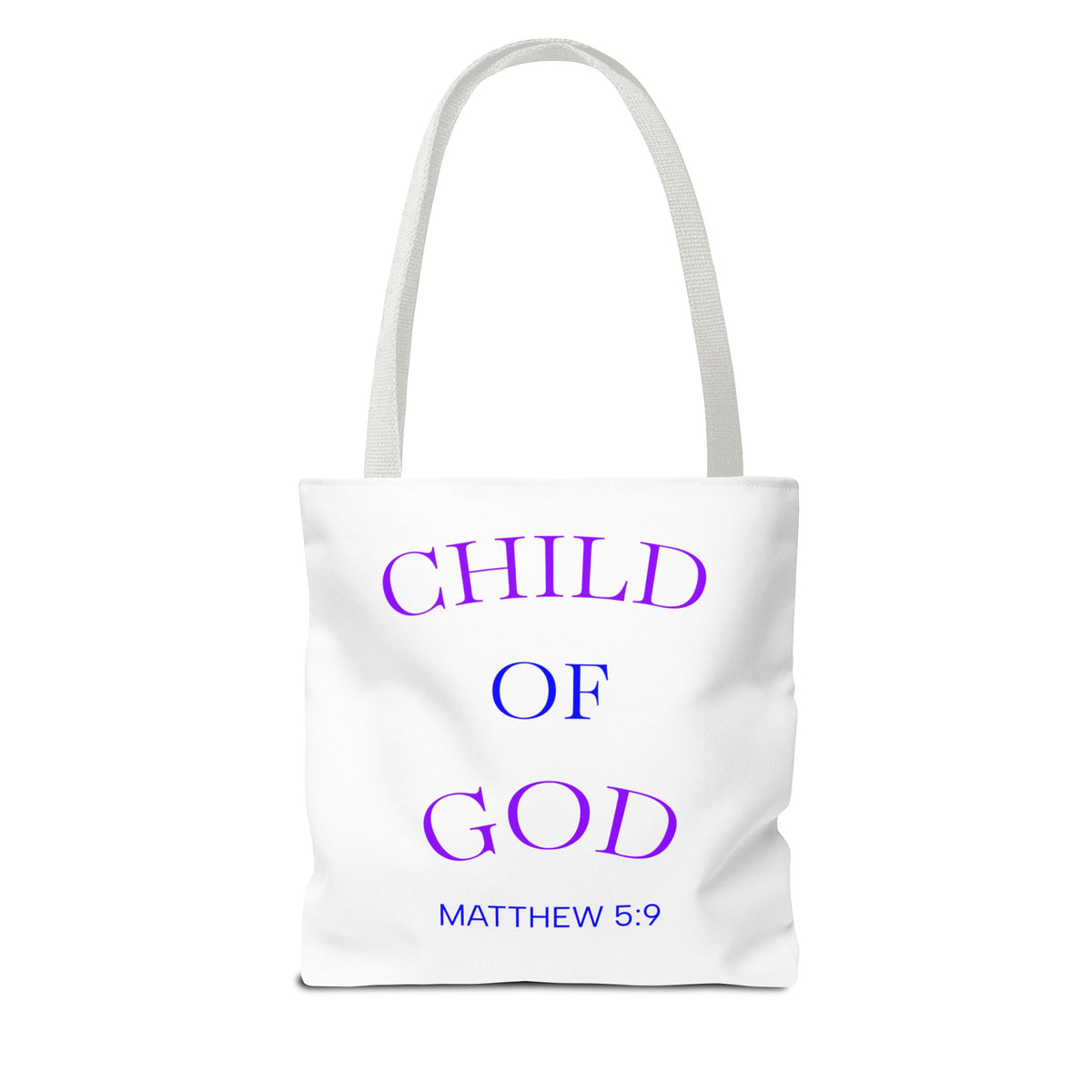 Faith Quote Tote Bag — “Jesus Did It Again” / “Child of God” Christian Canvas Tote