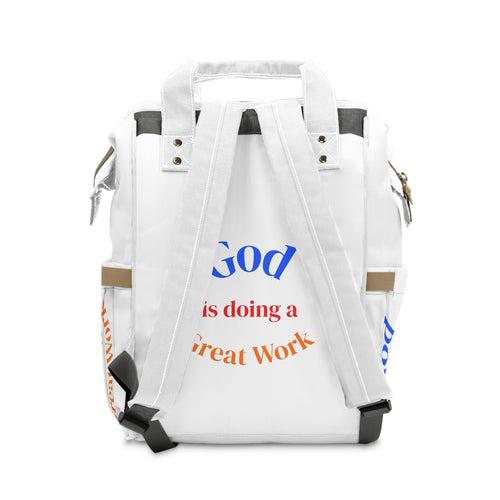 Christian Diaper Backpack – "God is Doing a Great Work" Philippians 1:6 Baby Bag