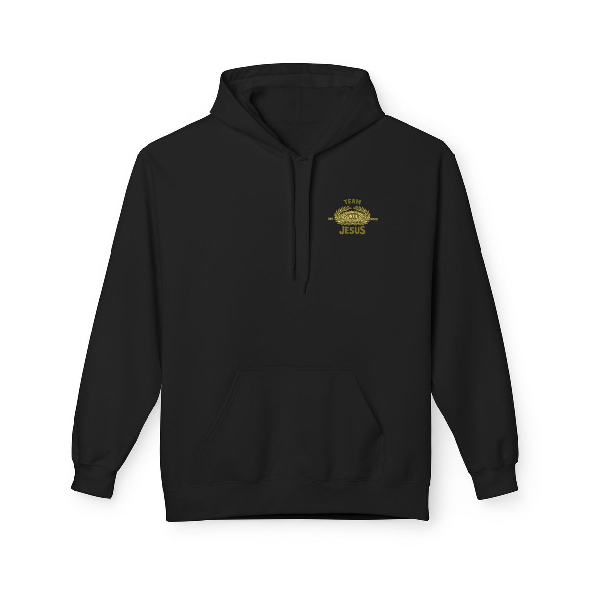 Christian Hoodie - "Team Jesus: Now Until Forever" Gold Laurel Pullover