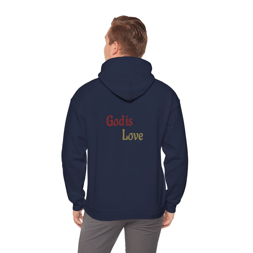 God Is Love Hoodie — Inspirational Christian Sweatshirt with Script Text