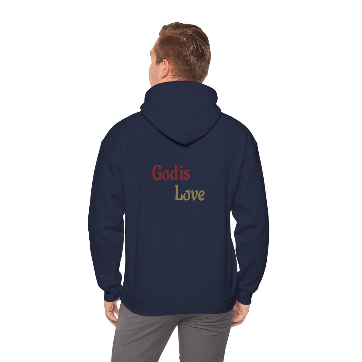 God Is Love Hoodie — Inspirational Christian Sweatshirt with Script Text