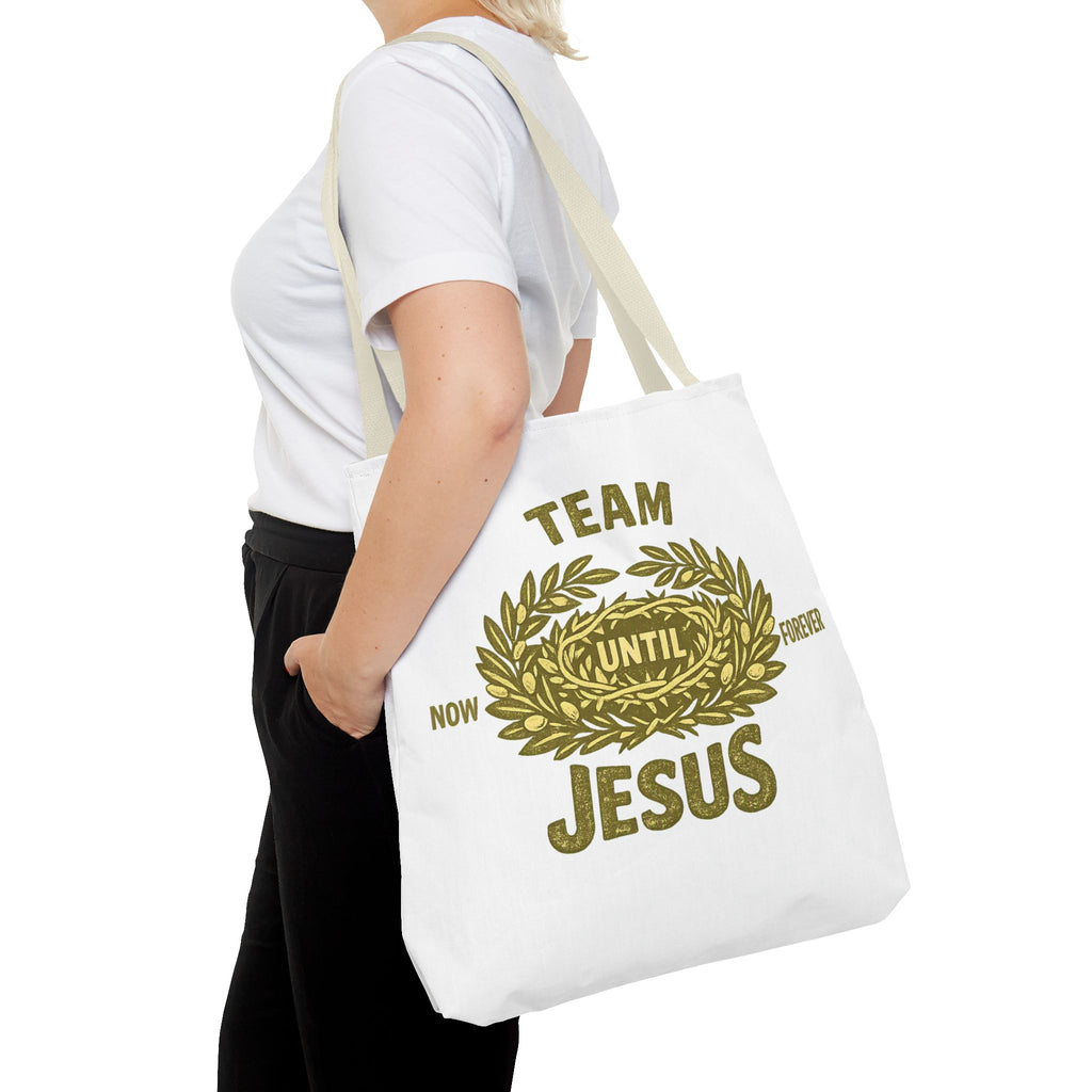 Team Jesus Tote Bag — Now Until Forever Christian Canvas Tote