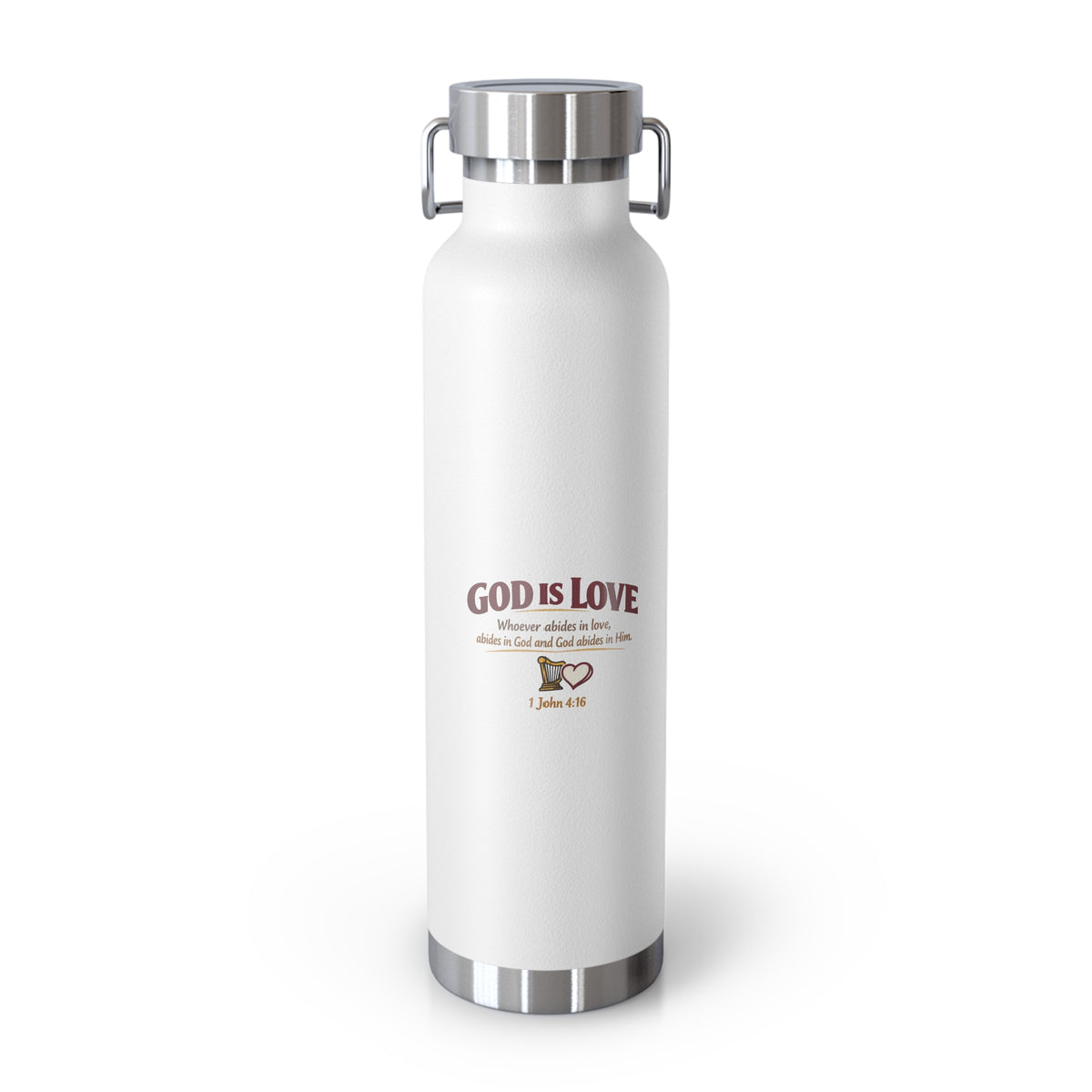 God Is Love 22oz Vacuum Insulated Bottle — Christian Faith Water Bottle