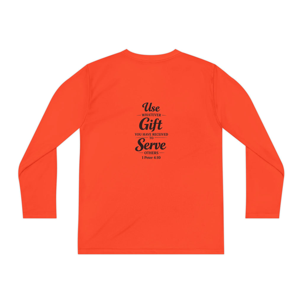 Youth Long Sleeve Tee — "Sent to Serve" Inspirational Christian Shirt