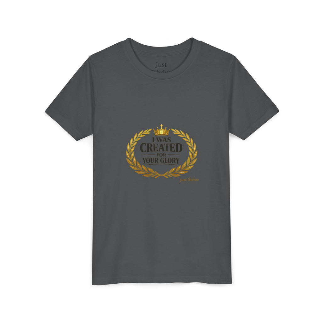 Kids 'I Was Created For Your Glory' Short Sleeve Tee — Christian Youth Faith Shirt