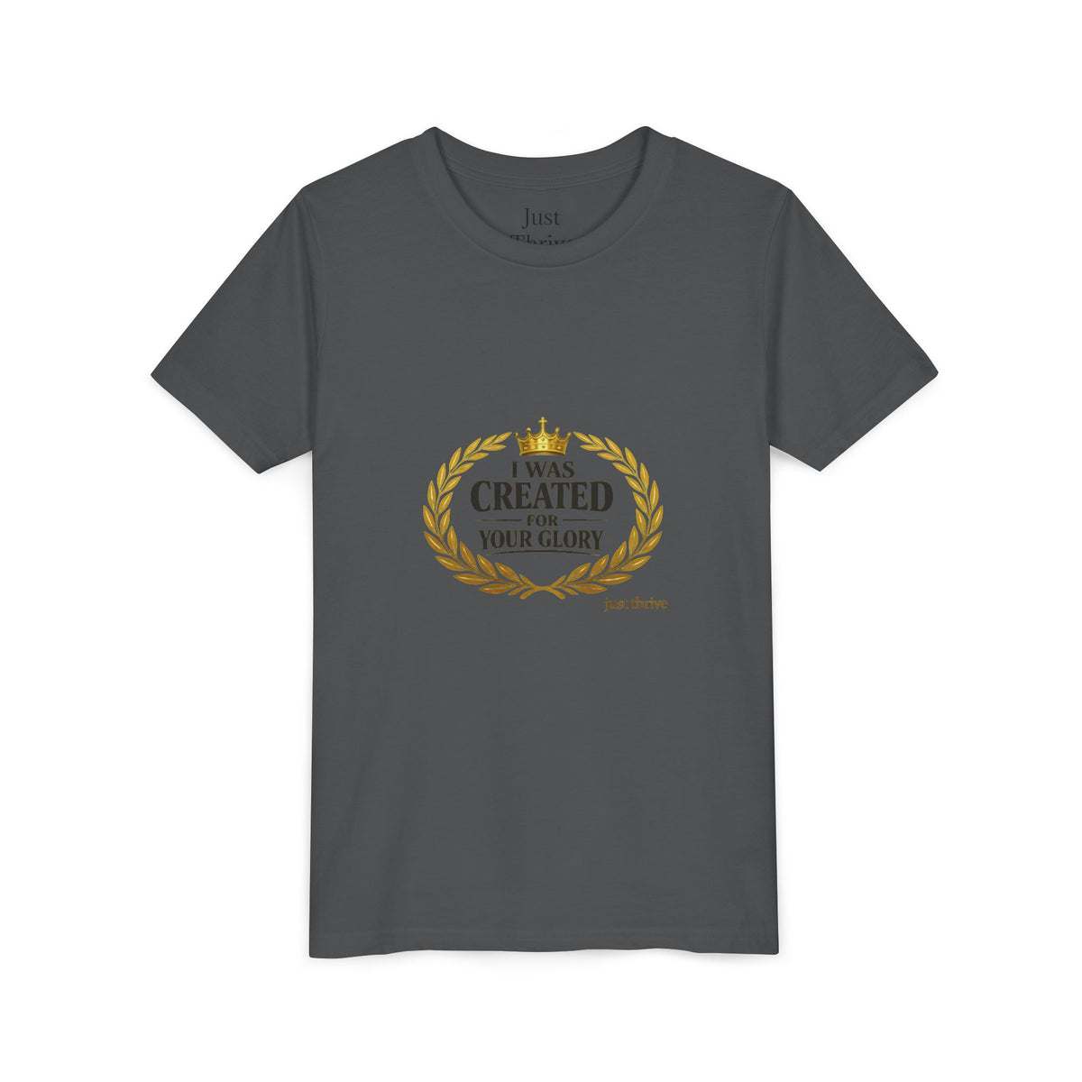 Kids 'I Was Created For Your Glory' Short Sleeve Tee — Christian Youth Faith Shirt