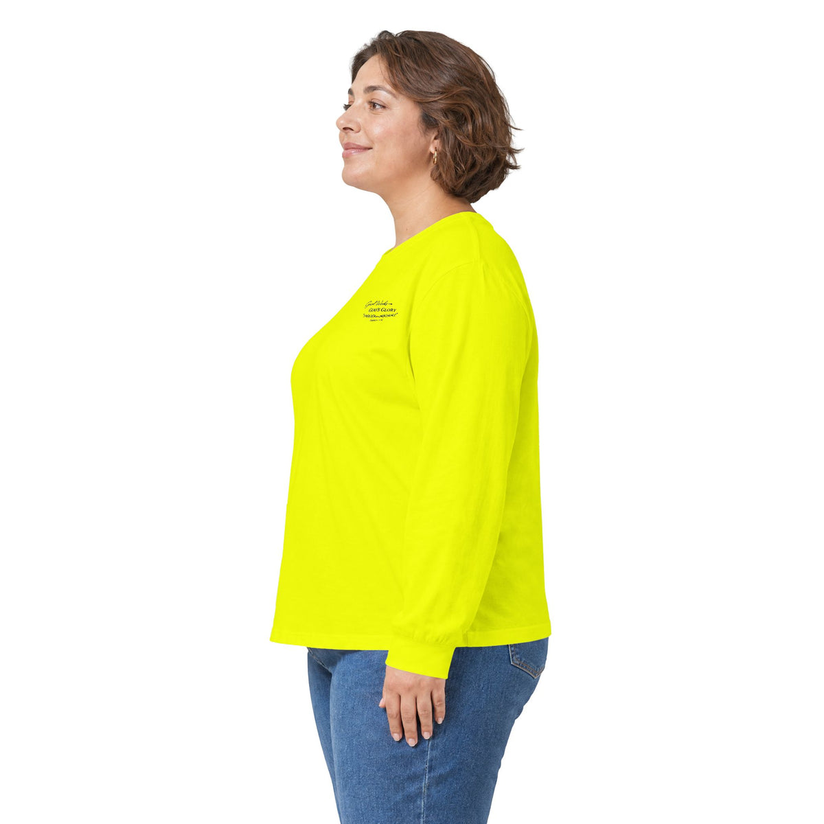 Long Sleeve Tee — "Good Works for God’s Glory" Christian Faith Shirt (Matthew 5:16)