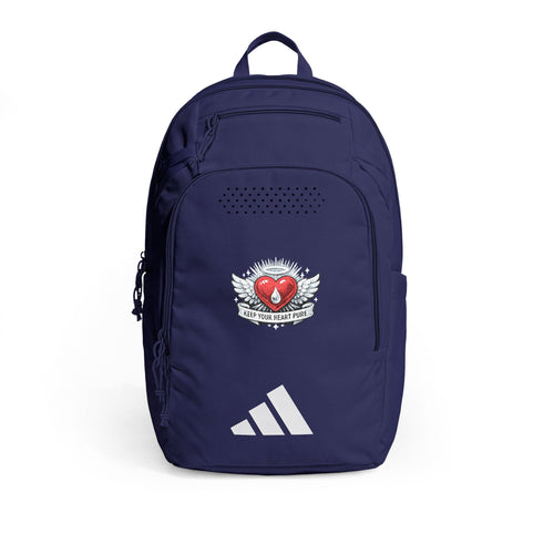 Embroidered Heart Crest adidas Defender 5 Backpack — School & Everyday Daypack