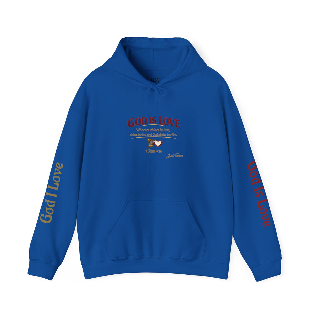 God Is Love Hoodie — Inspirational Christian Sweatshirt with Script Text
