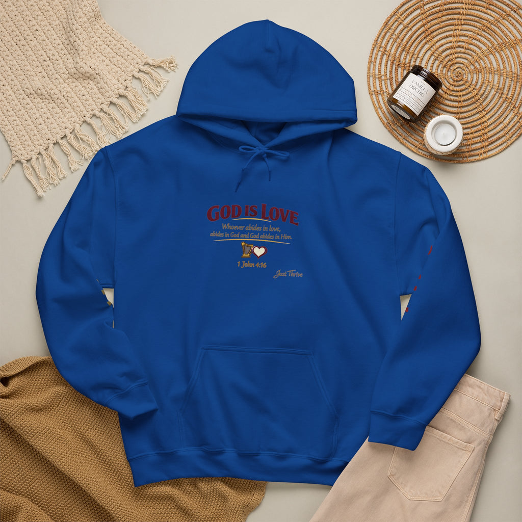 God Is Love Hoodie — Inspirational Christian Sweatshirt with Script Text