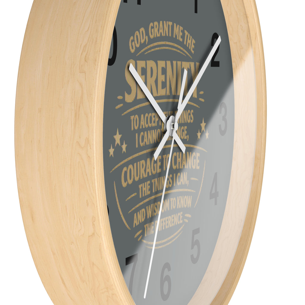 Serenity Prayer Wall Clock — Inspirational Home Décor Clock