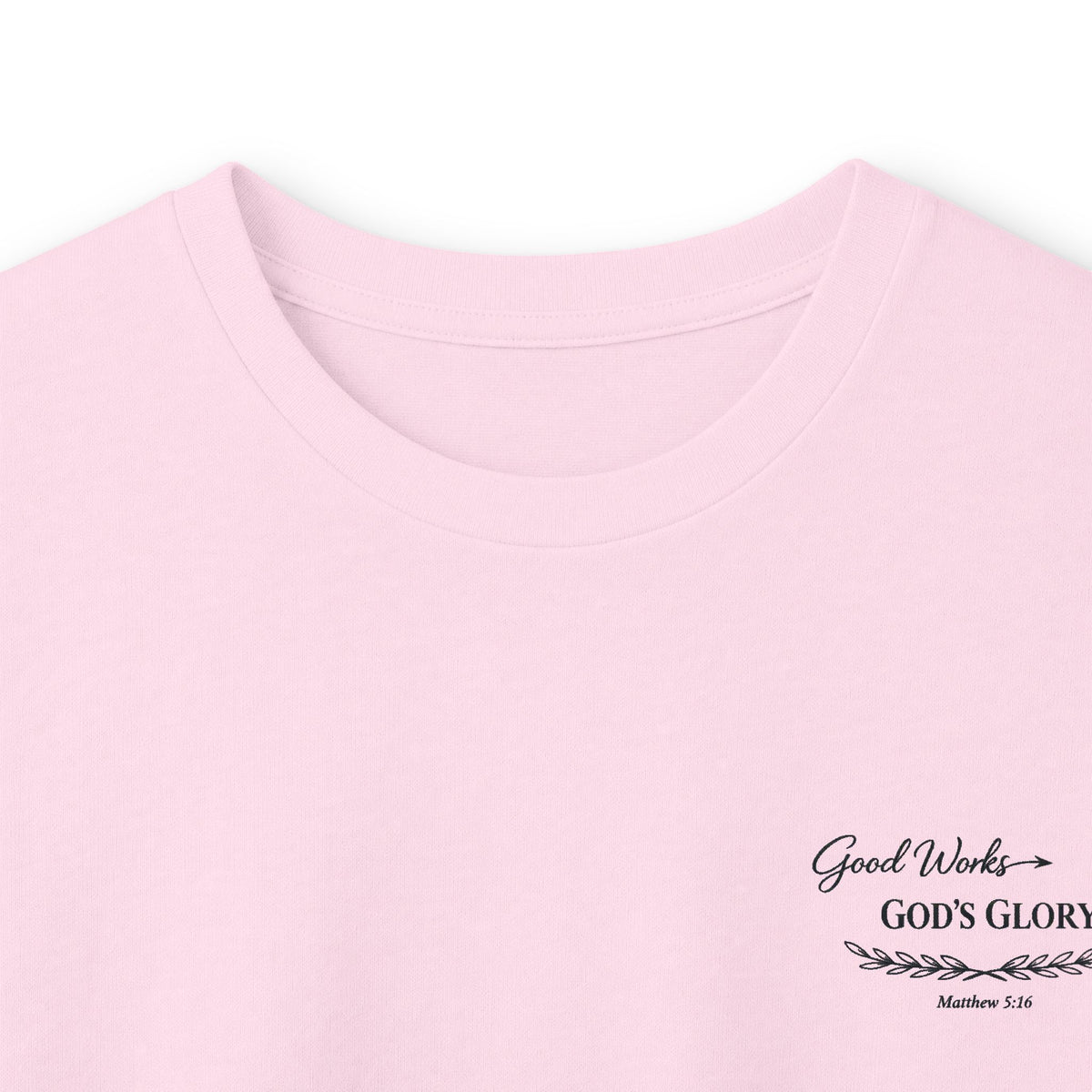 Long Sleeve Tee — "Good Works for God’s Glory" Christian Faith Shirt (Matthew 5:16)