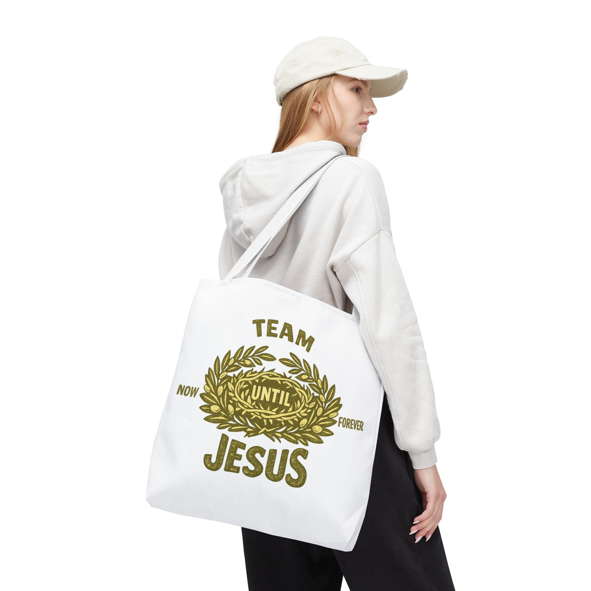 Team Jesus Tote Bag — Now Until Forever Christian Canvas Tote