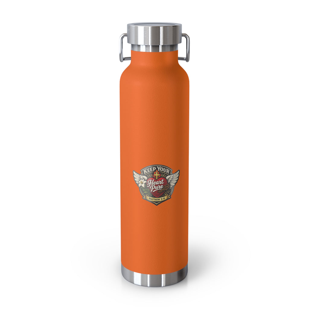 Vintage Crest 22oz Copper Vacuum Insulated Bottle – Keep Your Heart Pure