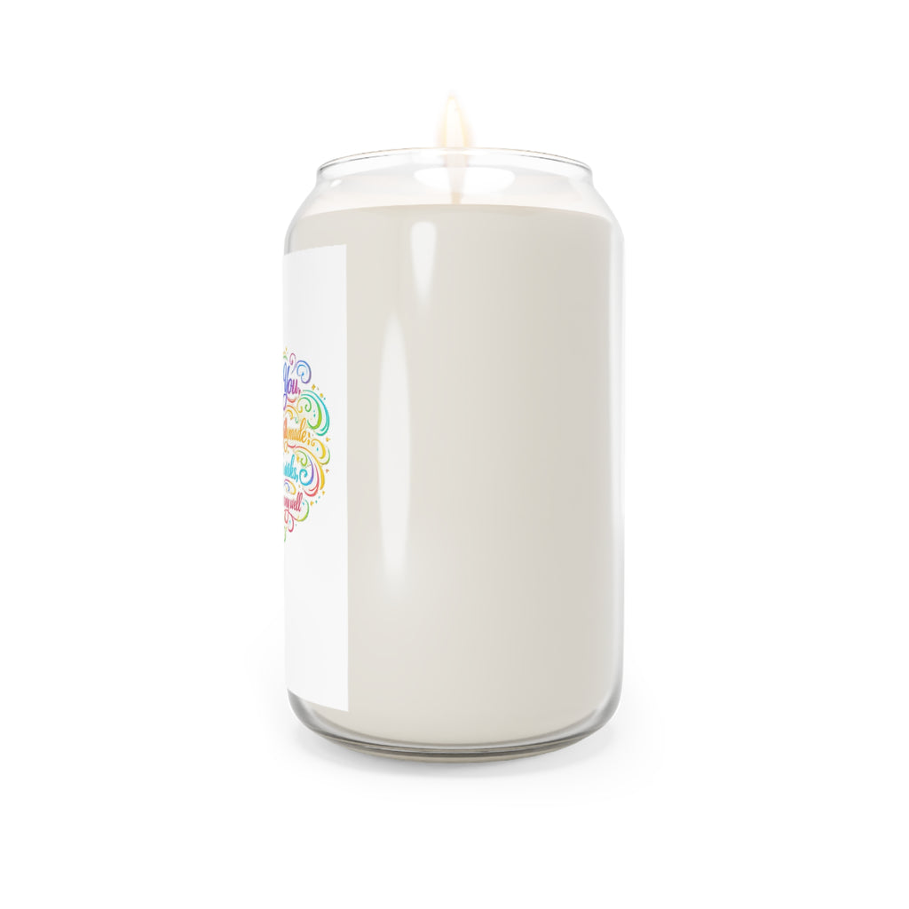 Soy Candle 13.75oz — "I Will Praise You" Colorful Script Inspirational Candle