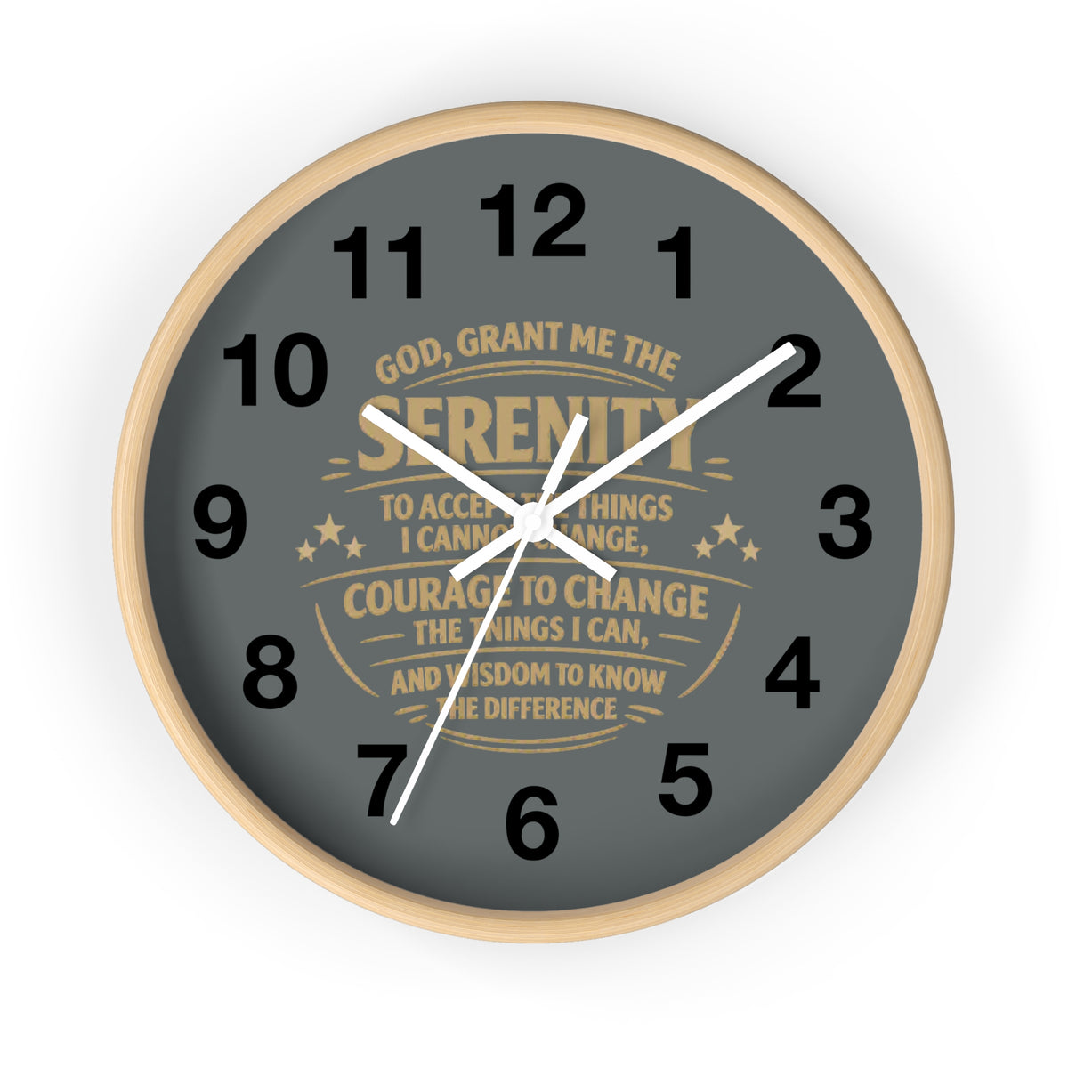 Serenity Prayer Wall Clock — Inspirational Home Décor Clock