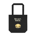 Here Am I Send Me Cotton Tote Bag — Christian Cross Faith Worship Grocery Tote