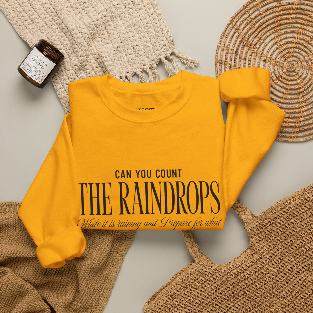 Crewneck Sweatshirt — "Dance in the Rain" Inspirational Quote Pullover