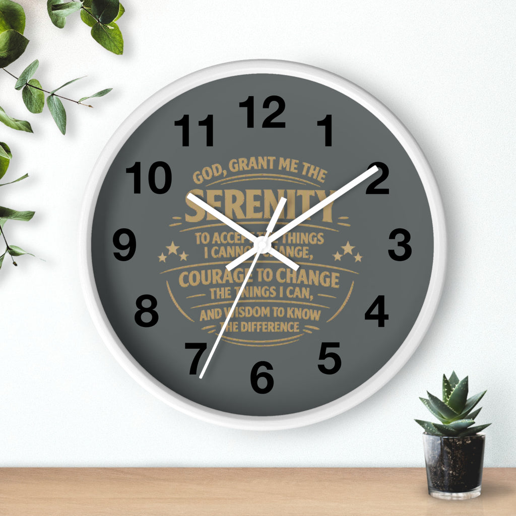Serenity Prayer Wall Clock — Inspirational Home Décor Clock
